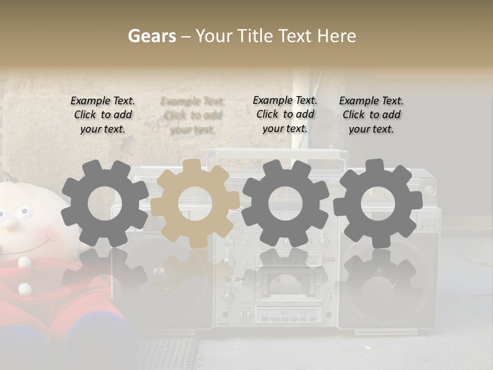 Listen Boombox Clubbing PowerPoint Template