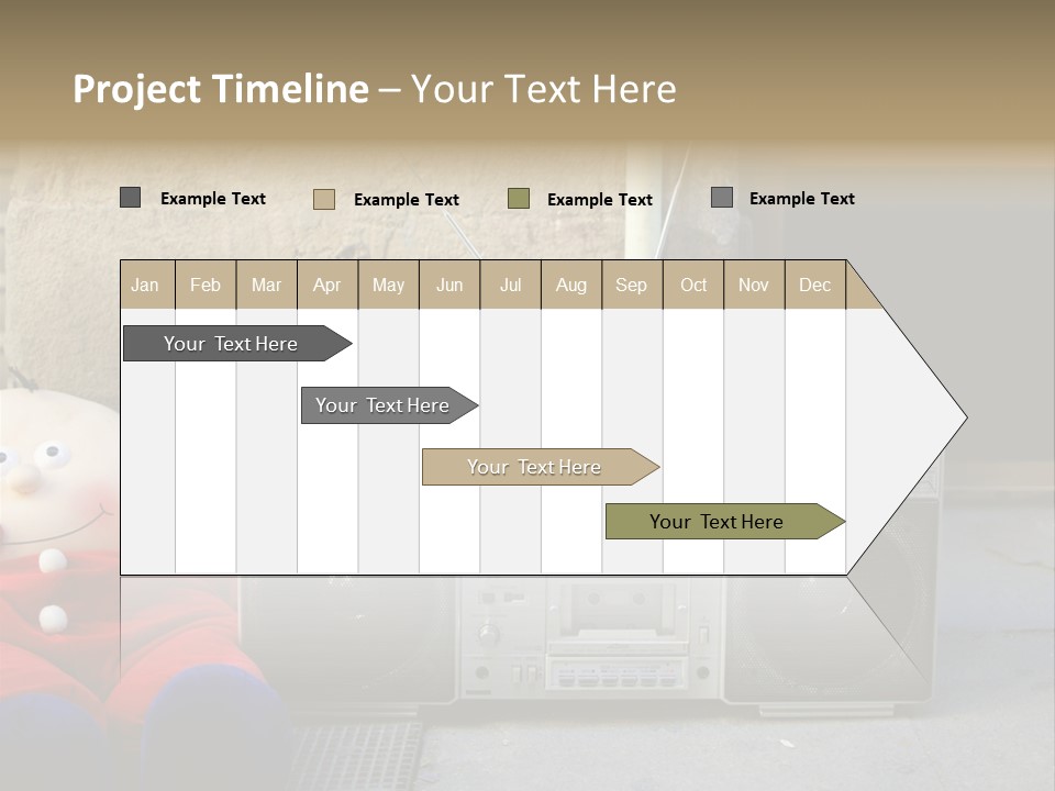 Listen Boombox Clubbing PowerPoint Template
