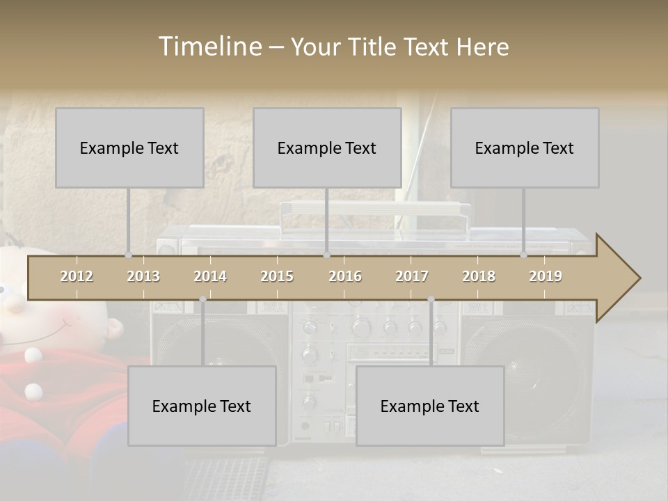 Listen Boombox Clubbing PowerPoint Template
