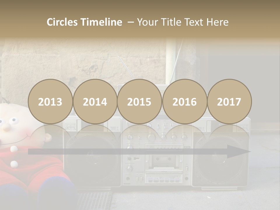 Listen Boombox Clubbing PowerPoint Template