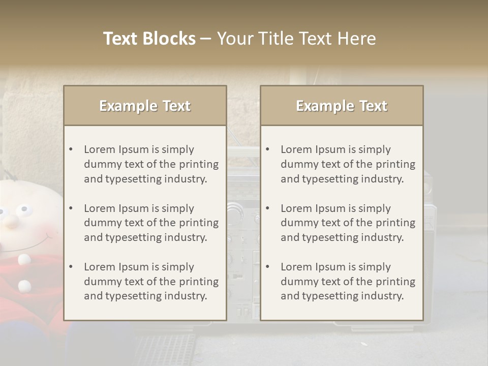 Listen Boombox Clubbing PowerPoint Template
