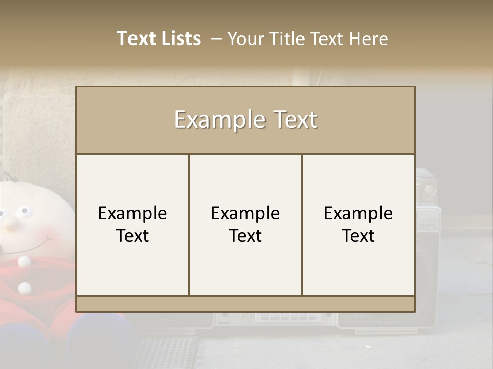 Listen Boombox Clubbing PowerPoint Template