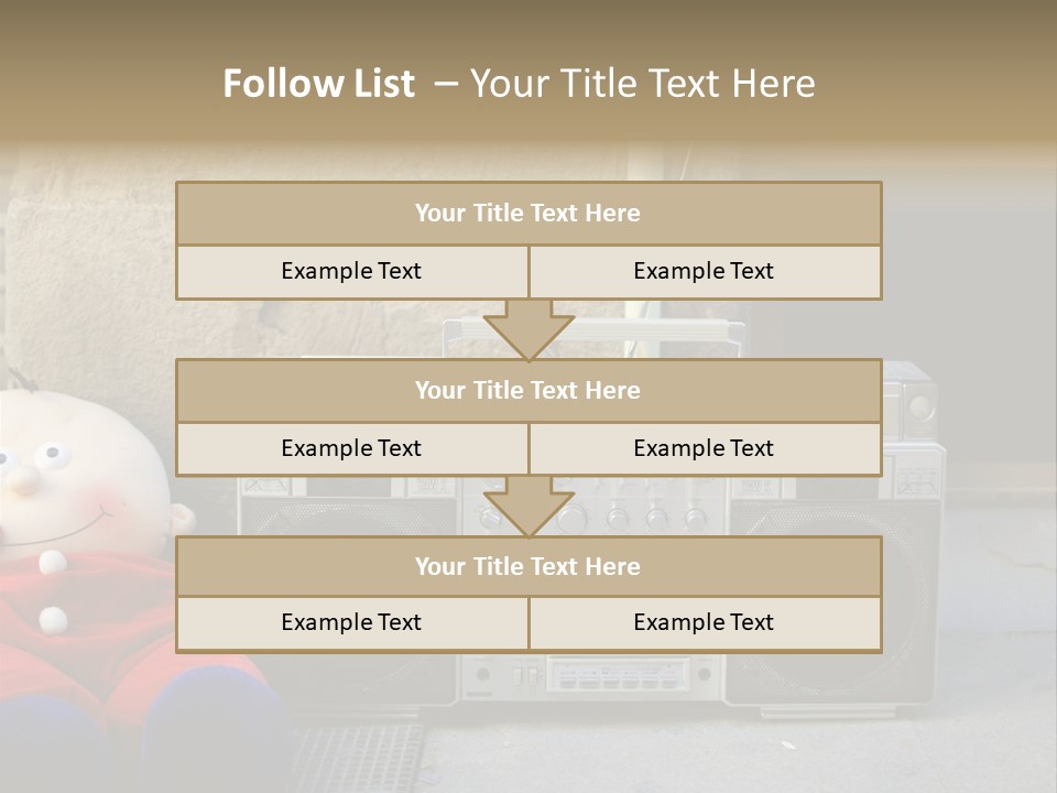 Listen Boombox Clubbing PowerPoint Template