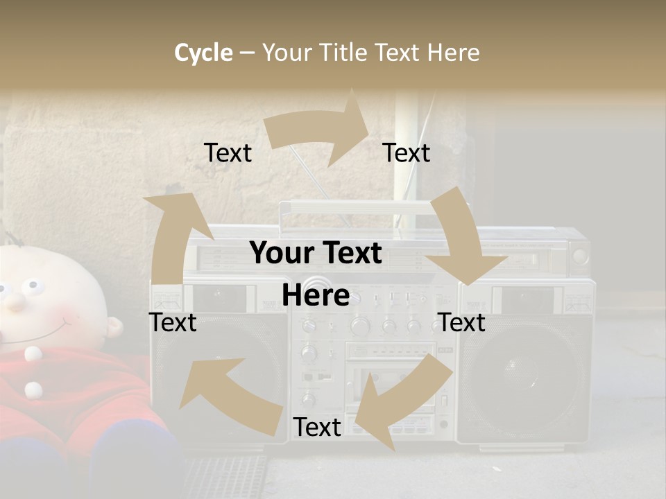 Listen Boombox Clubbing PowerPoint Template