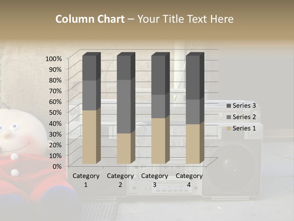 Listen Boombox Clubbing PowerPoint Template