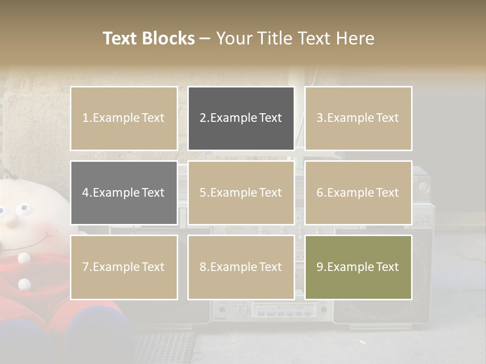 Listen Boombox Clubbing PowerPoint Template