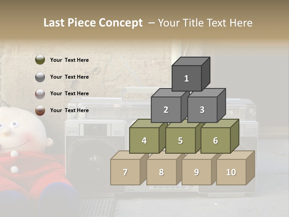 Listen Boombox Clubbing PowerPoint Template