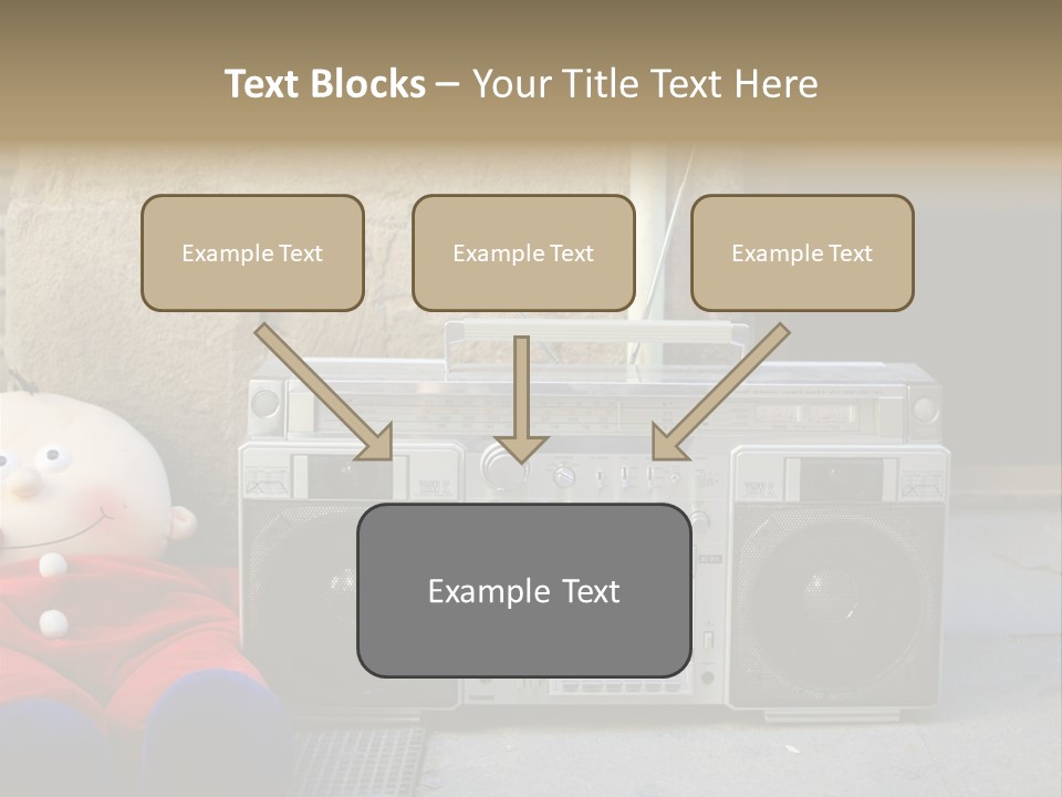 Listen Boombox Clubbing PowerPoint Template