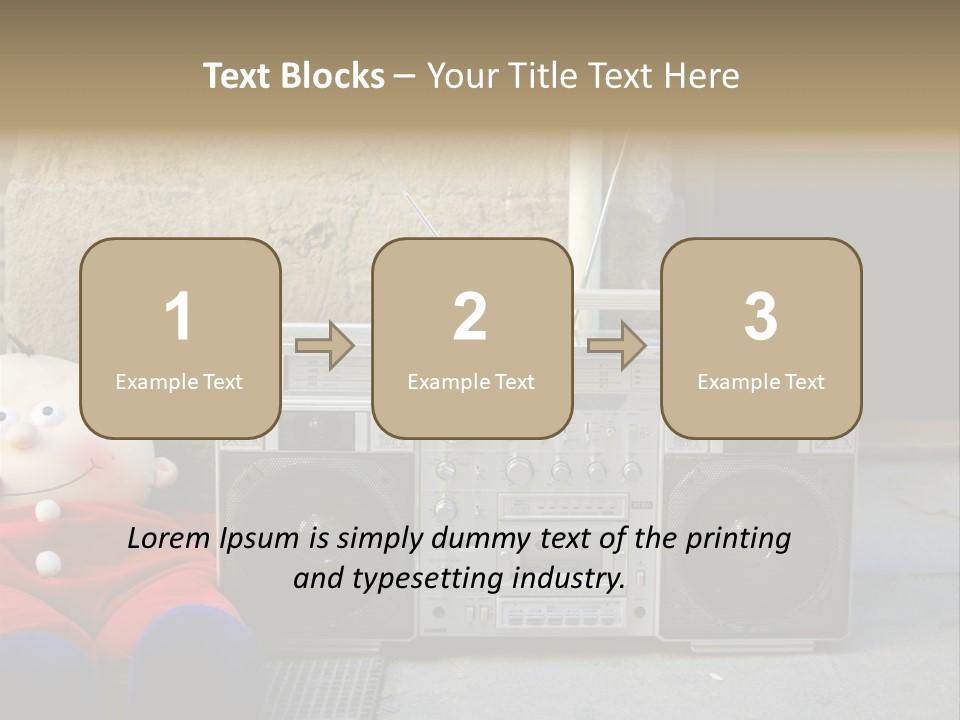 Listen Boombox Clubbing PowerPoint Template