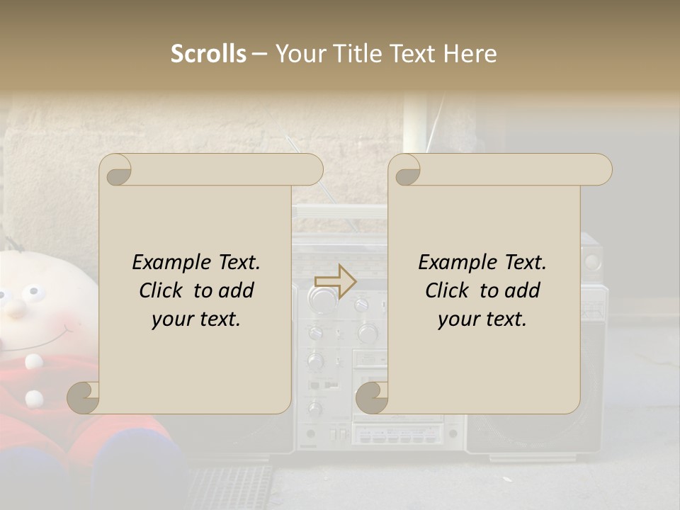 Listen Boombox Clubbing PowerPoint Template