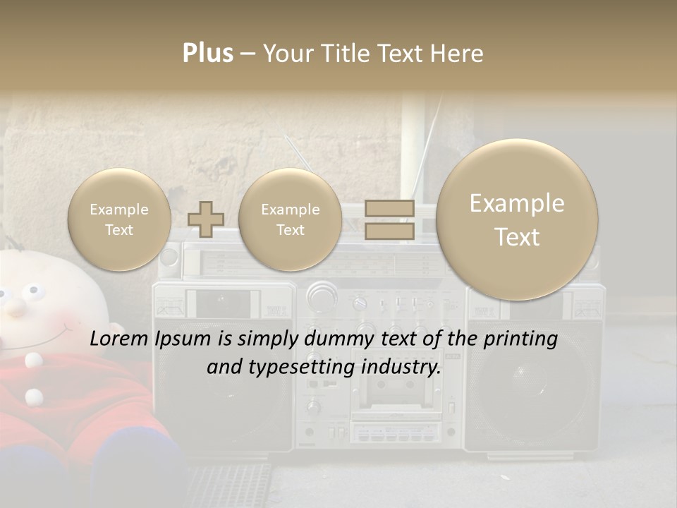 Listen Boombox Clubbing PowerPoint Template