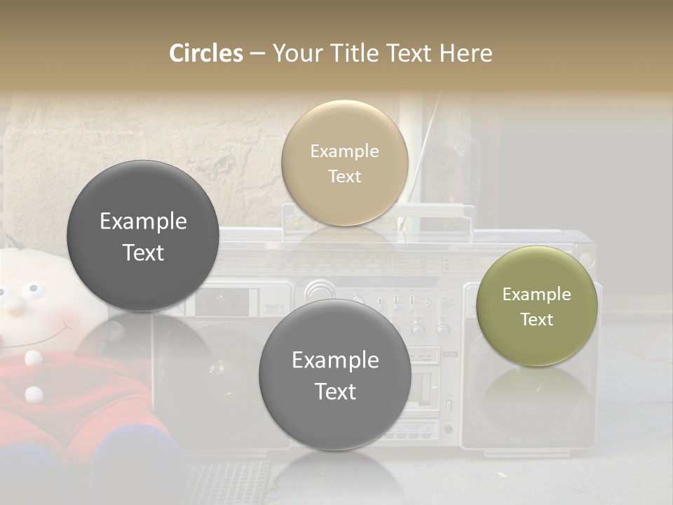 Listen Boombox Clubbing PowerPoint Template