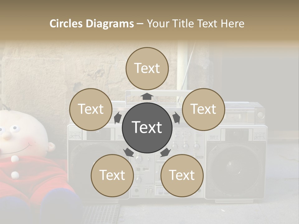 Listen Boombox Clubbing PowerPoint Template