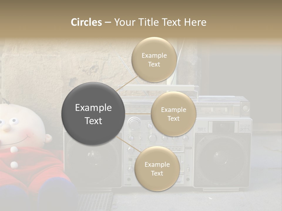 Listen Boombox Clubbing PowerPoint Template