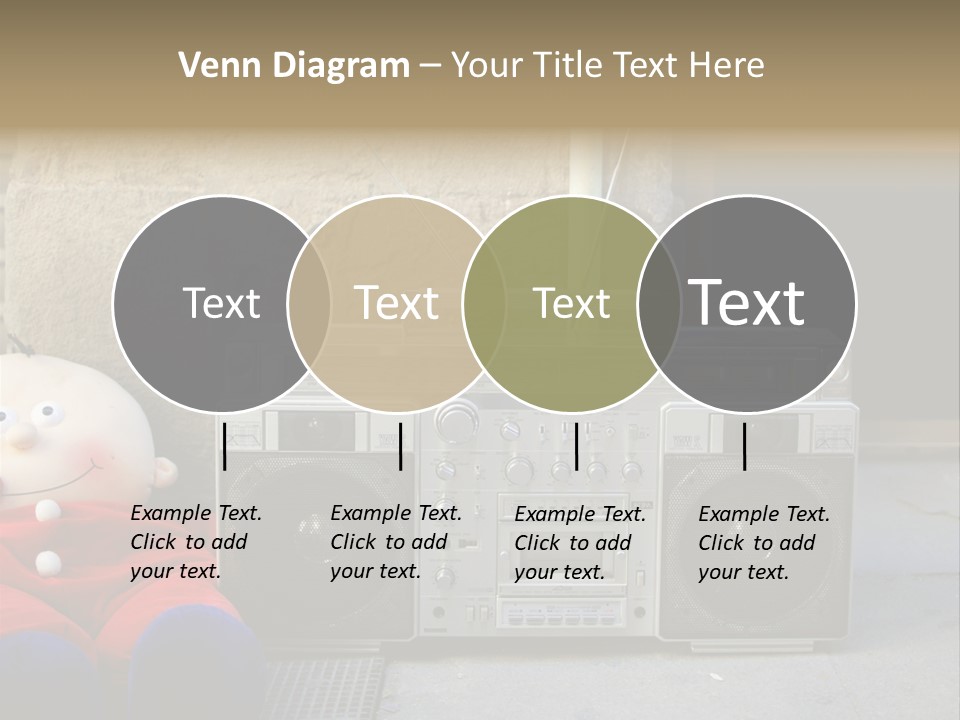 Listen Boombox Clubbing PowerPoint Template