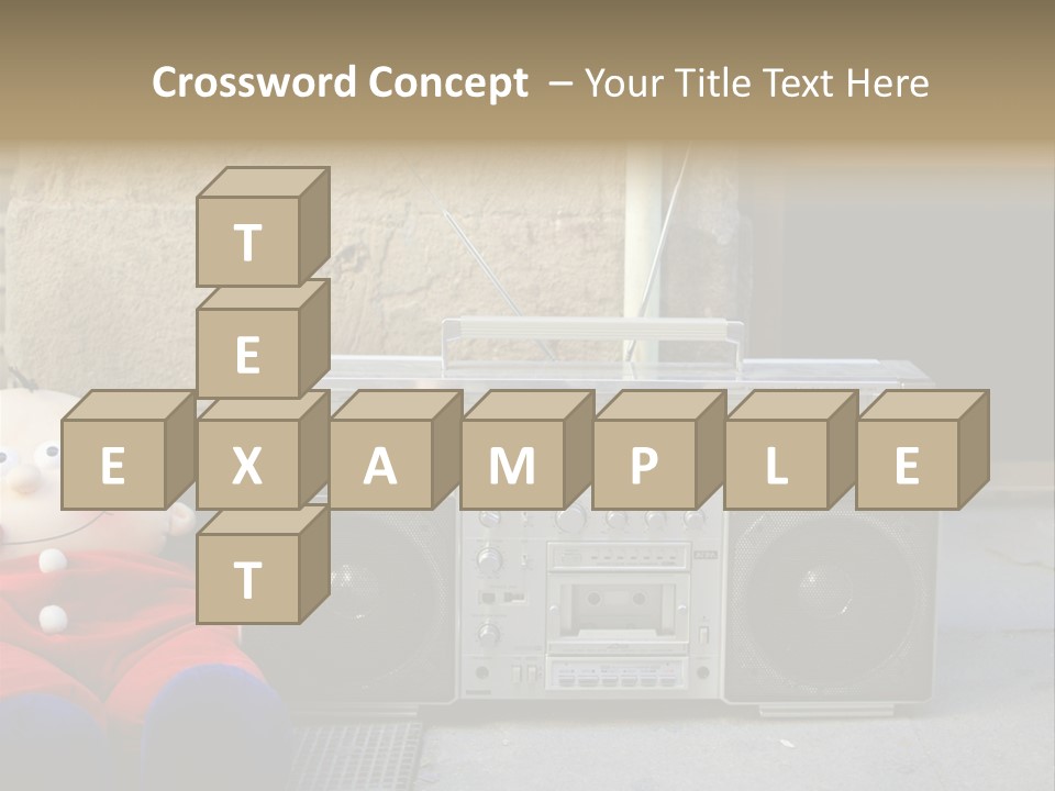 Listen Boombox Clubbing PowerPoint Template