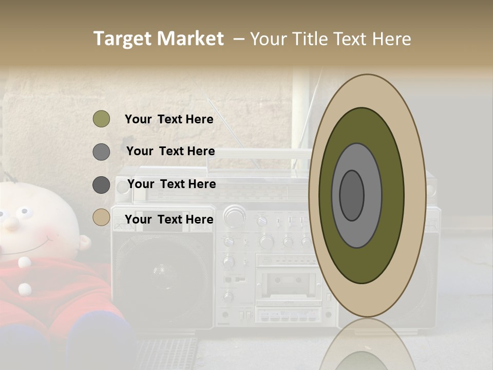 Listen Boombox Clubbing PowerPoint Template