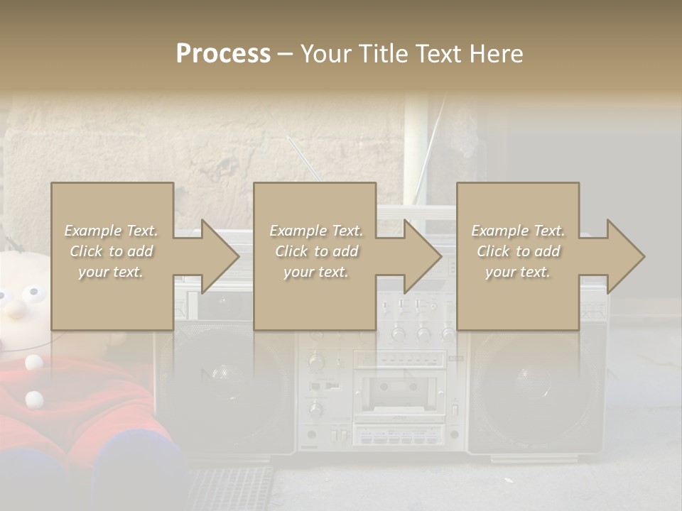 Listen Boombox Clubbing PowerPoint Template