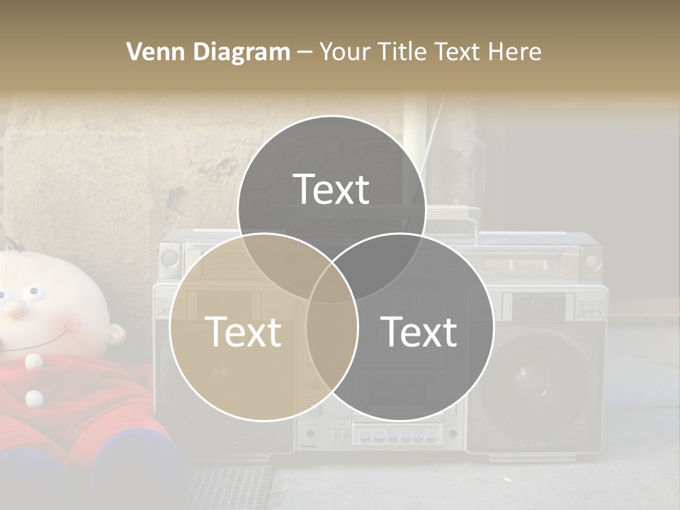 Listen Boombox Clubbing PowerPoint Template