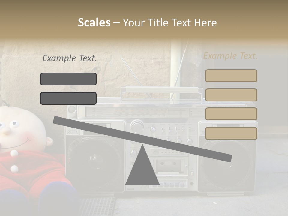 Listen Boombox Clubbing PowerPoint Template