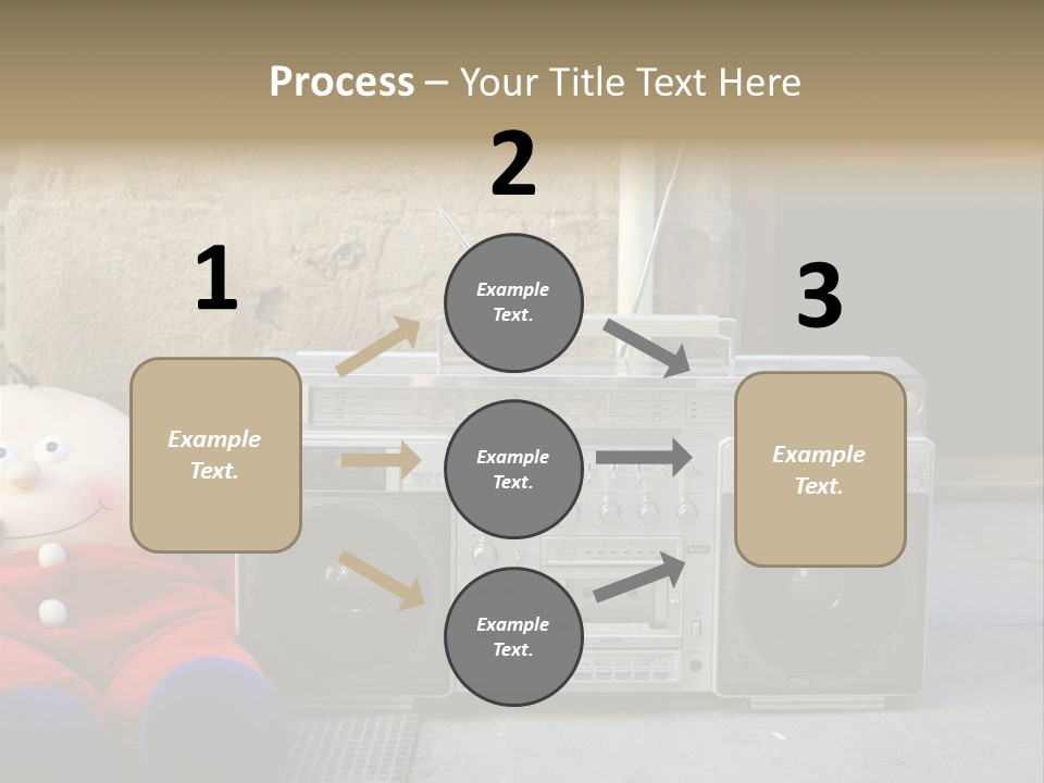 Listen Boombox Clubbing PowerPoint Template