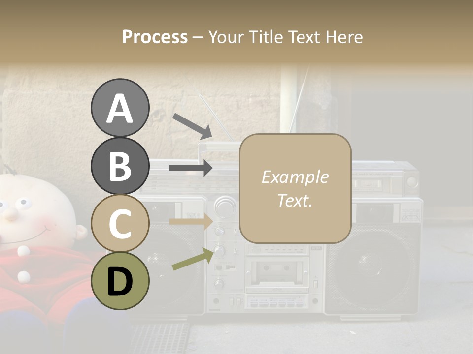 Listen Boombox Clubbing PowerPoint Template