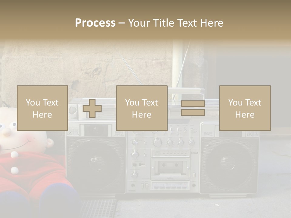 Listen Boombox Clubbing PowerPoint Template