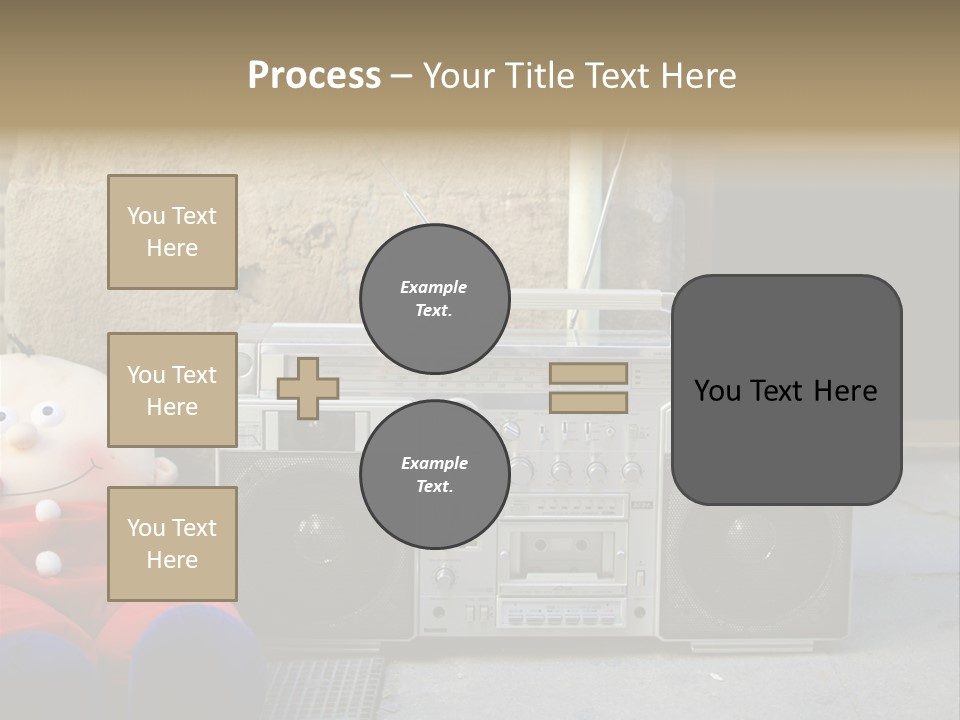 Listen Boombox Clubbing PowerPoint Template