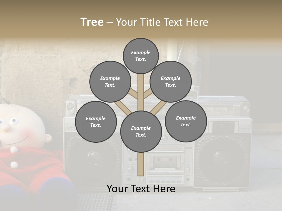 Listen Boombox Clubbing PowerPoint Template