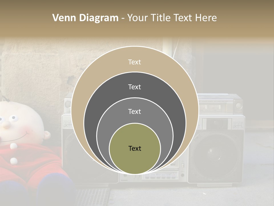 Listen Boombox Clubbing PowerPoint Template
