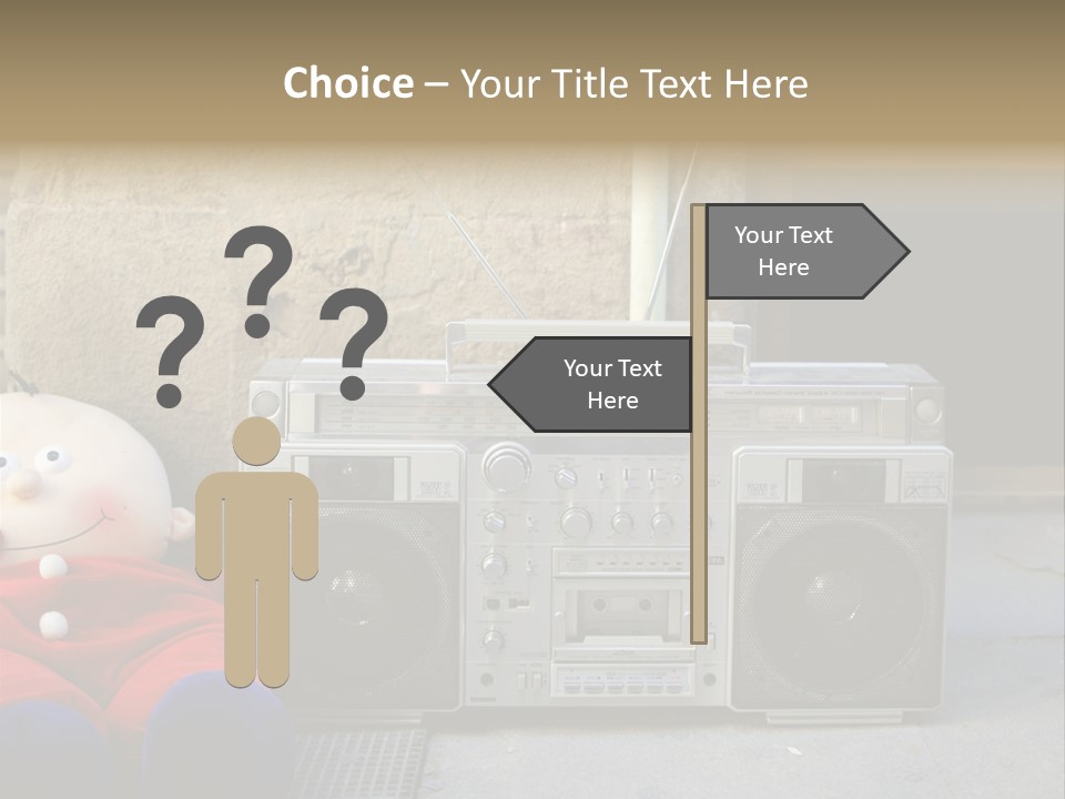 Listen Boombox Clubbing PowerPoint Template