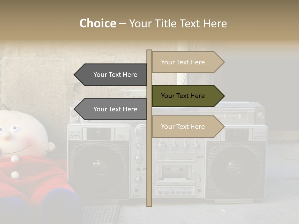 Listen Boombox Clubbing PowerPoint Template