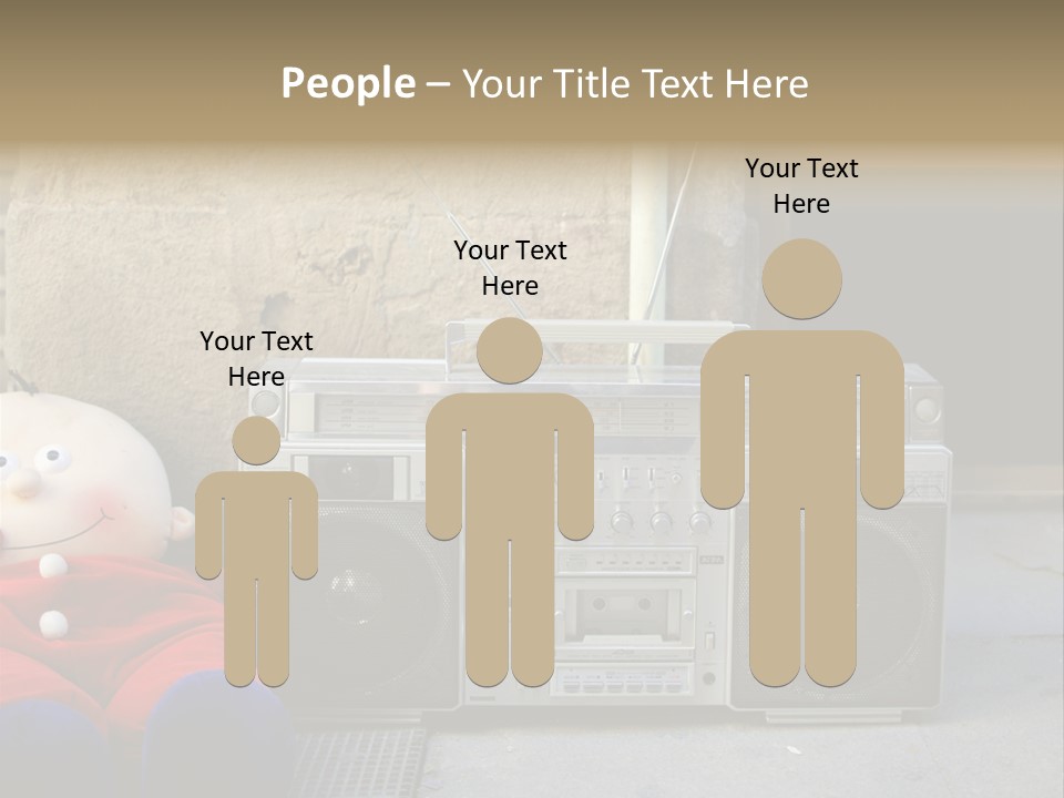 Listen Boombox Clubbing PowerPoint Template