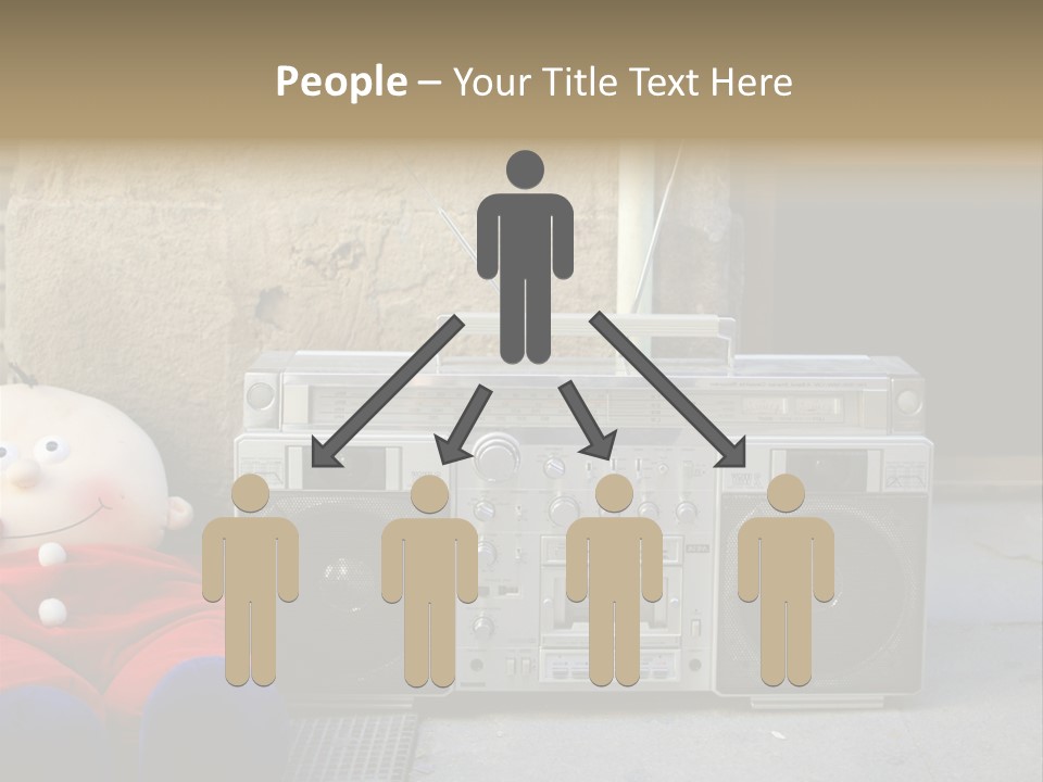 Listen Boombox Clubbing PowerPoint Template