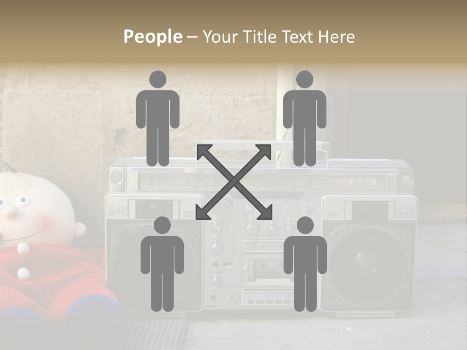 Listen Boombox Clubbing PowerPoint Template