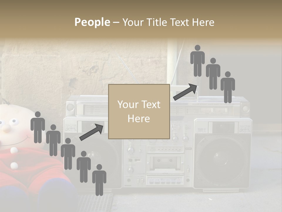 Listen Boombox Clubbing PowerPoint Template