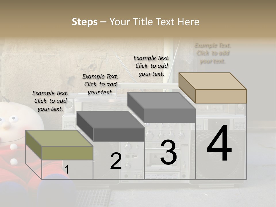Listen Boombox Clubbing PowerPoint Template