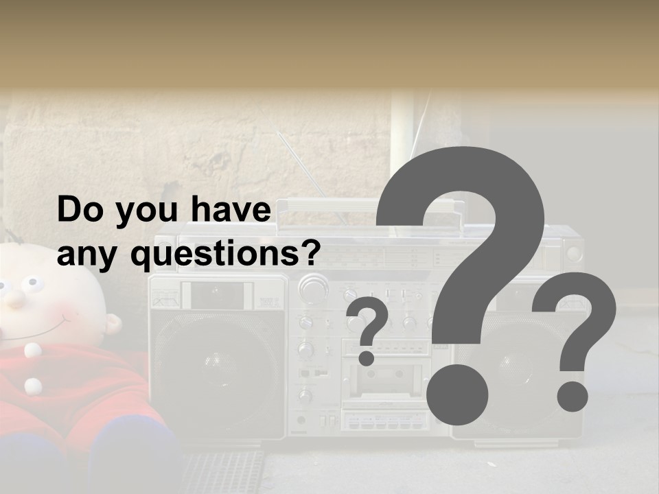 Listen Boombox Clubbing PowerPoint Template