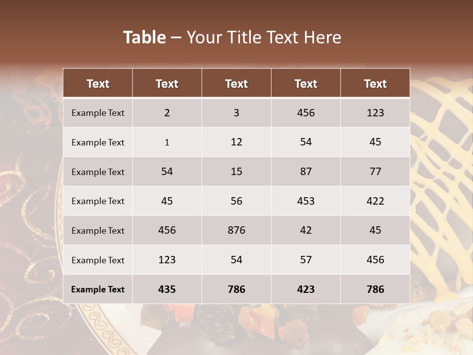 Typical Gingerbread Cuisine PowerPoint Template