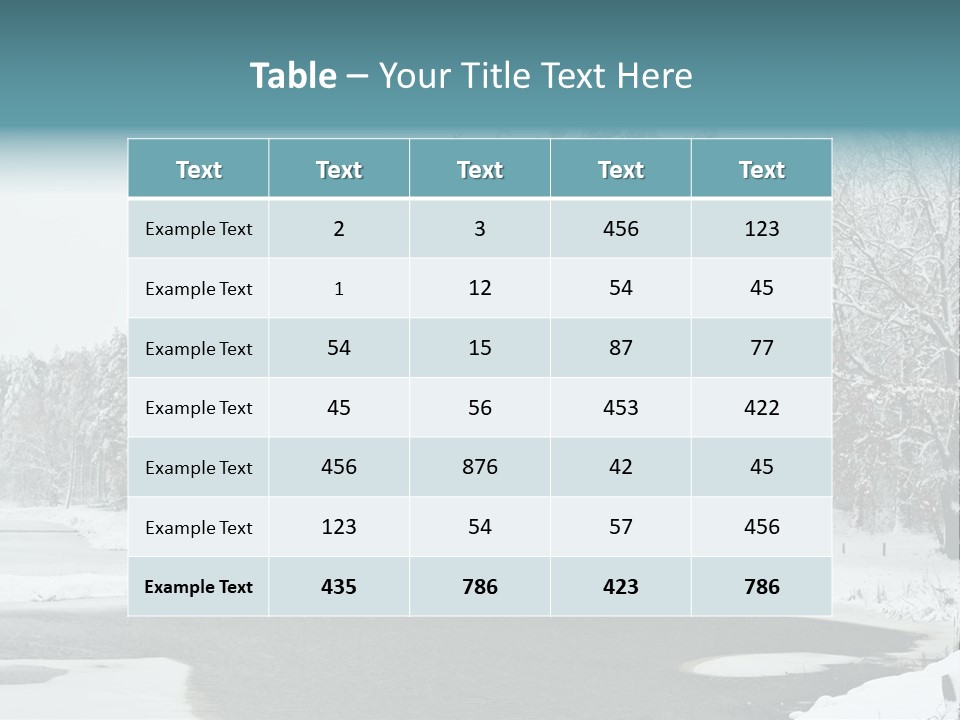 Season Nature Winter PowerPoint Template