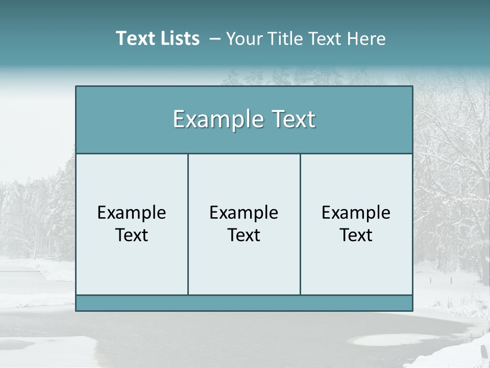 Season Nature Winter PowerPoint Template
