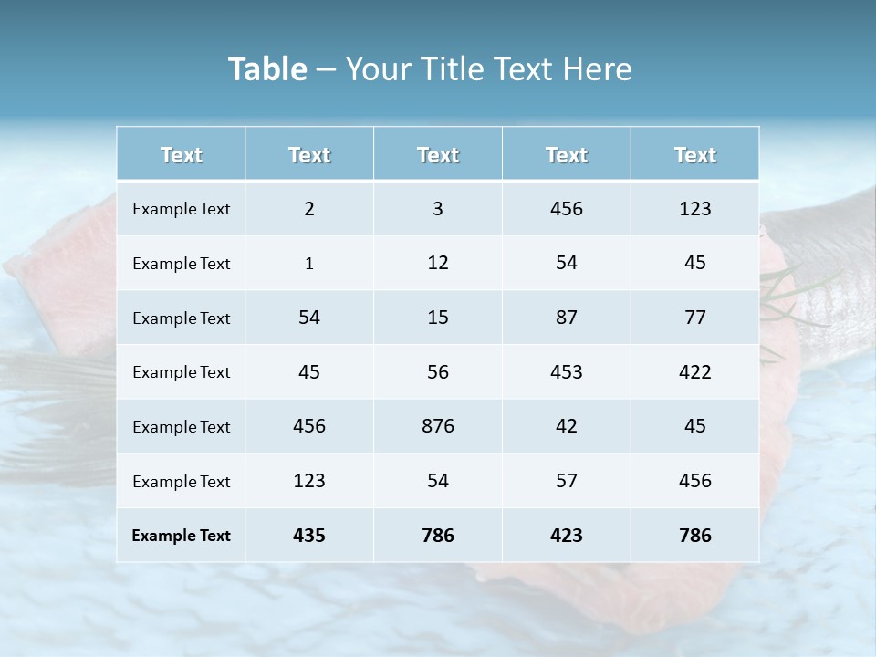 Fillet Delicacy Fresh PowerPoint Template