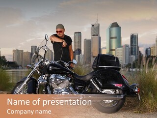 Transport Individuality Biker PowerPoint Template