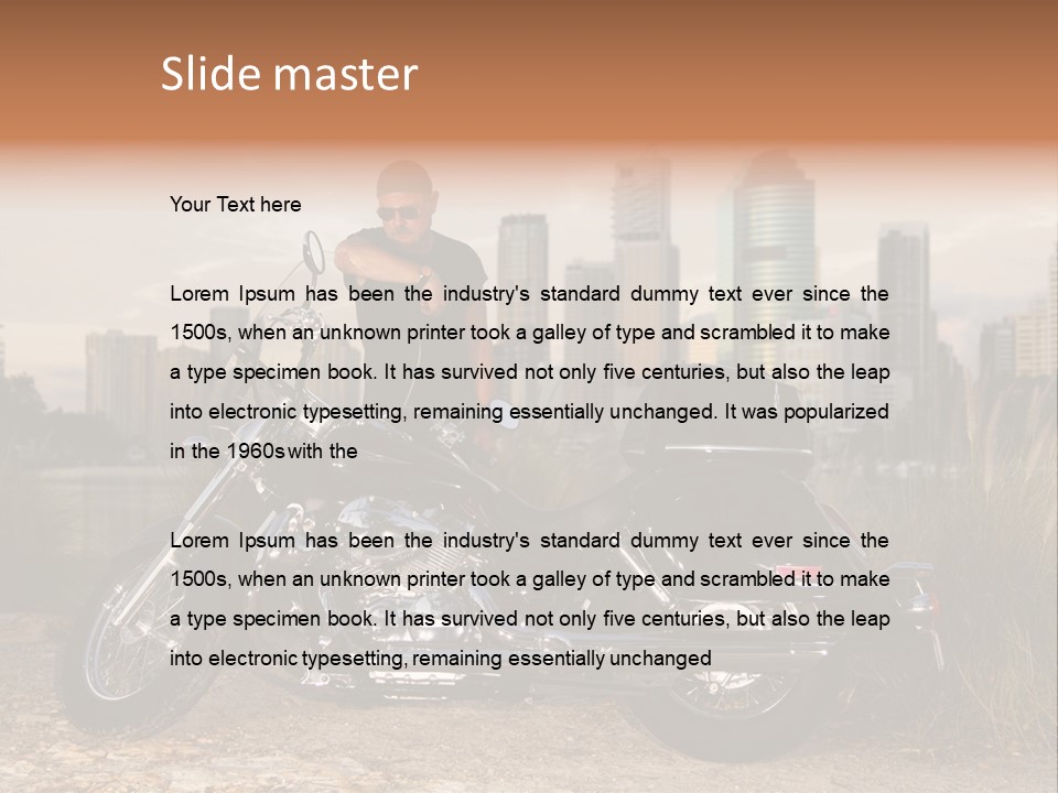 Transport Individuality Biker PowerPoint Template