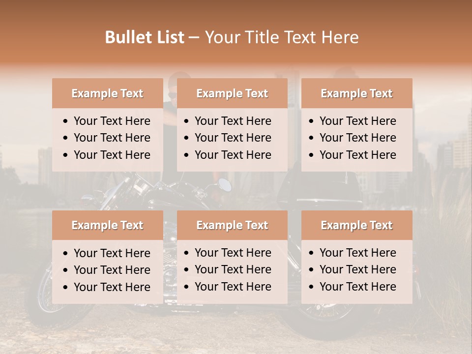 Transport Individuality Biker PowerPoint Template