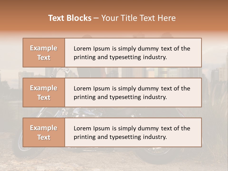 Transport Individuality Biker PowerPoint Template