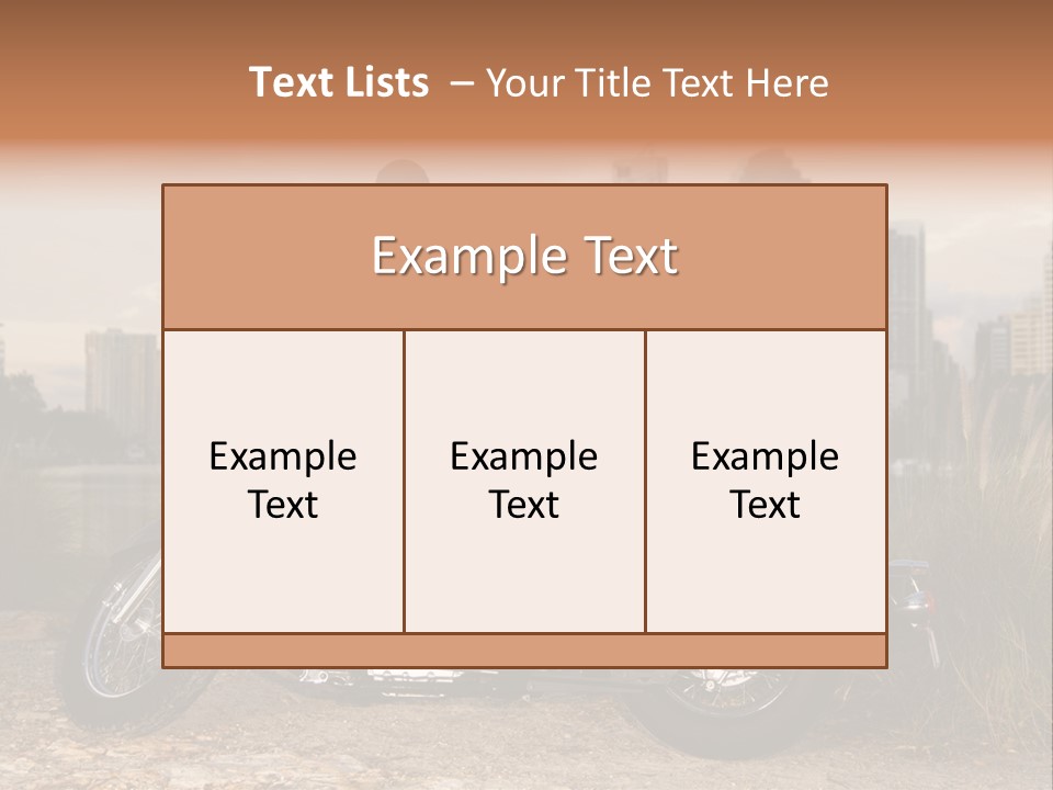 Transport Individuality Biker PowerPoint Template