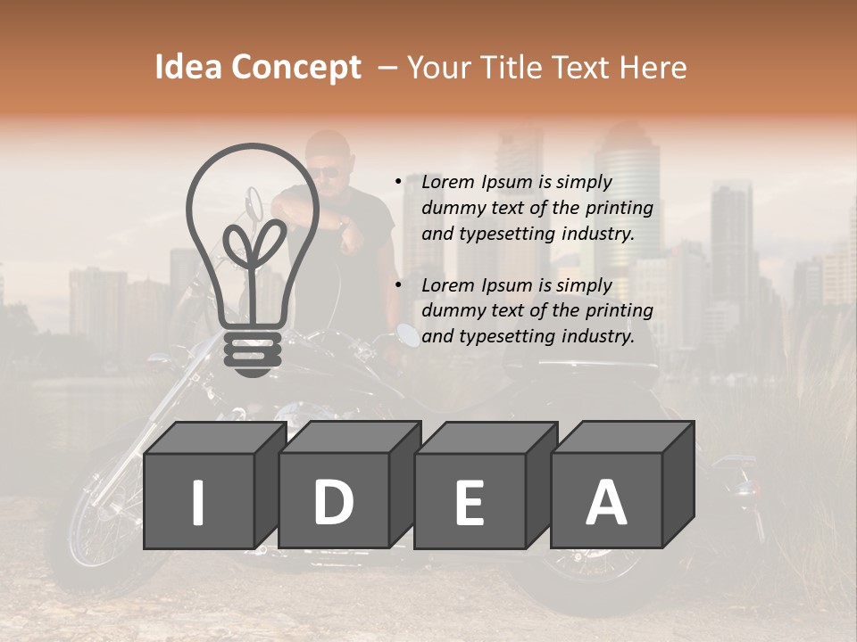 Transport Individuality Biker PowerPoint Template