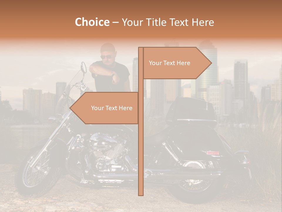 Transport Individuality Biker PowerPoint Template