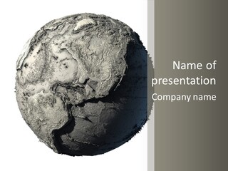 Grunge Barren Waterless PowerPoint Template